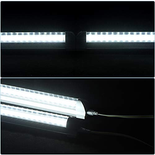 4 Pack Led Shop Lights (4PCS 8FT 2 Row V-Shape 6000K)