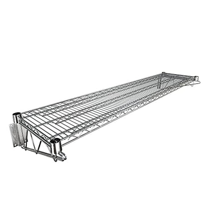 14" x 60" Chrome Wire Wall Mount Shelf (Chrome / 14" x 60")