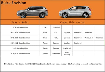 6 Layers Waterproof SUV Car Cover for Buick Envision 2015 (LM-Silver / 12. Custom Fit Buick Envision)