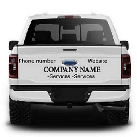 Custom Decals Stickers bussines Signs Lettering and Numbers Personalized Text for Crew cab Pickup Trucks