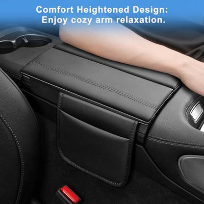 Leather Center Console Armrest Covers for 2020 (for 2020-2026 GLE-Black)