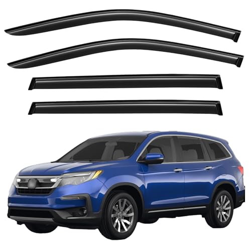 Window Visors Rain Guards for 2016 (2016-2022 Honda Pilot)