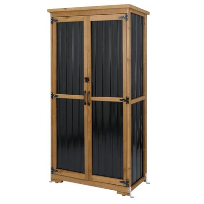 Outdoor Storage Cabinet (Brown / 32"x16"x66")