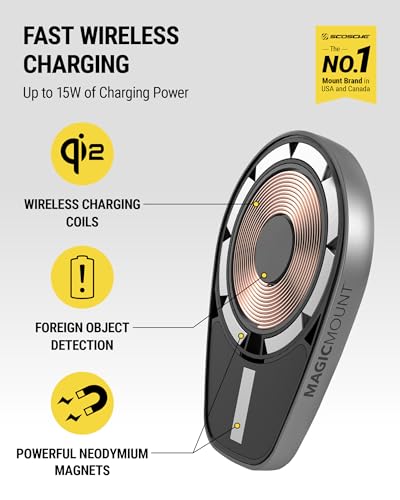 MPQMWD Charge Pro Qi2 MagSafe Charger Car Mount (Window / Dash Suction / Teardrop)
