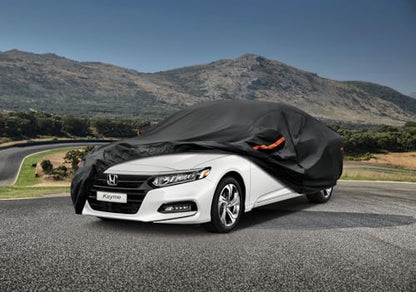 7 Layers Waterproof Car Cover for Honda Accord Sedan (PE-Black / Custom Fit Honda Accord)