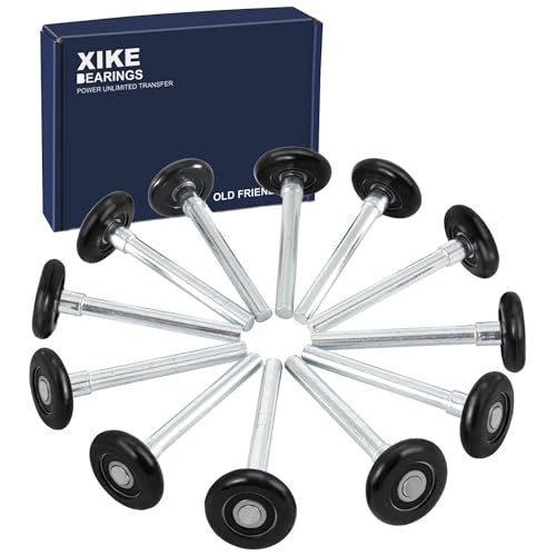 12 Pack Black 2" Nylon Garage Door Roller 4" Stem (12 Pack / Black)