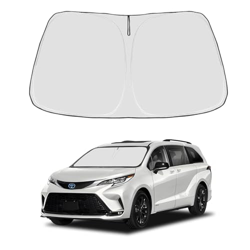 Custom Fit Car Windshield Sun Shade for 2021 (Sienna Mini Van 2021-2026)