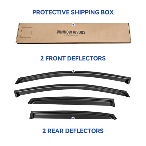 Window Visors Rain Guards Shield for 2013 (Y284NS)