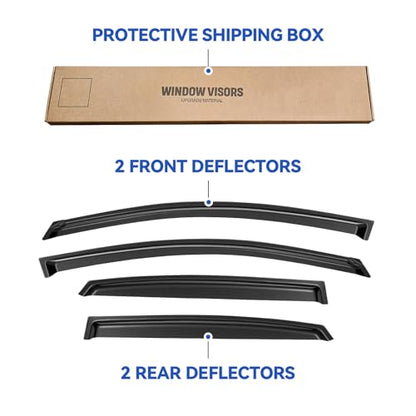 Window Visors Rain Guards Shield for 2013 (Y284NS)