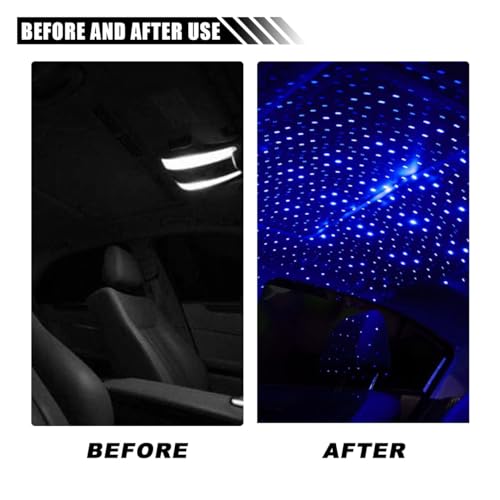 2PCS USB Star Roof Lights (Red/Purple&Blue)