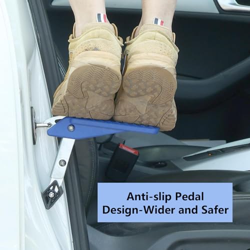 Foldable Car Door Step Stand Pedal (Evolution Pro Series / Blue)