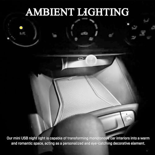 4PCS USB LED Car Interior Atmosphere Lamp (White)