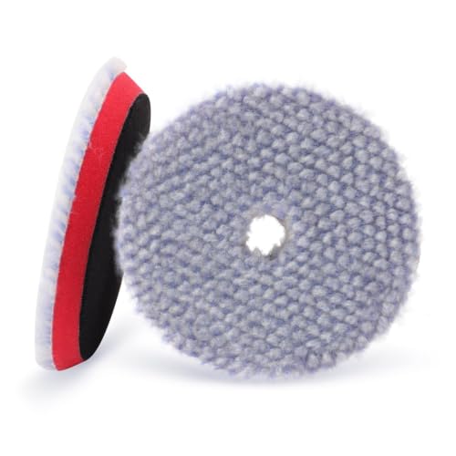 Wool Polishing Pad (2Pcs 5Inch Light Blue Coarse Wool Pad / 5 Inch (125mm))