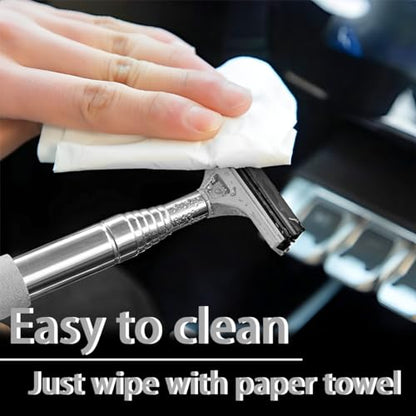 38.6 Inch Telescopic Side Mirror Glass Squeegee (Gray)