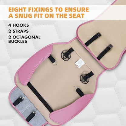 Pink Leather Car Seat Covers Front 2PC Waterproof for Women (Pink)