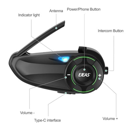 Q8 Motorcycle Helmet Bluetooth Headset (black 2)
