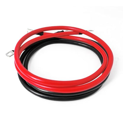 2 AWG Battery Cable 3FT 2 Gauge Pure Copper Battery Inverter Cables with 3 (3FT / 3/8")