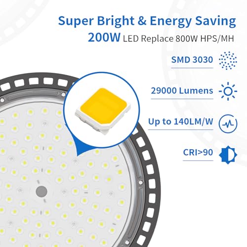 200W UFO High Bay LED Shop Lights