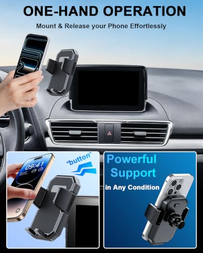 Car Phone Mount for Mazda CX (MX-5 Miata 2016-2023 /CX-3 2016-2021/3 2014-2016 / Auto Lock)
