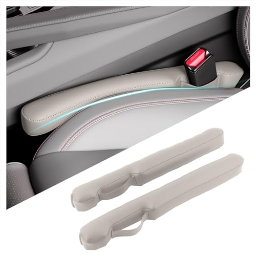 2026 2PCS Upgraded Car Seat Gap Filler with Fixing Ring (Light Beige)
