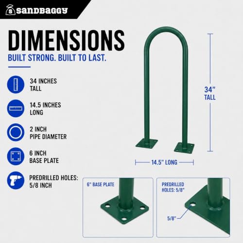 U Shaped Bike Rack (Green)