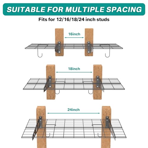 Wall Mounted Garage Wall Shelves (Black)