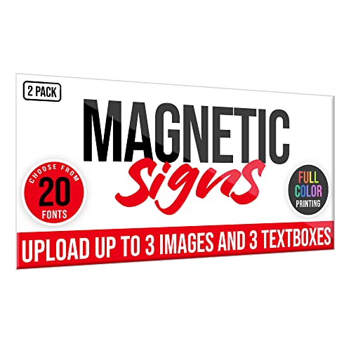 2 Pack Personalized Magnetic Signs for Vehicles (Design a)