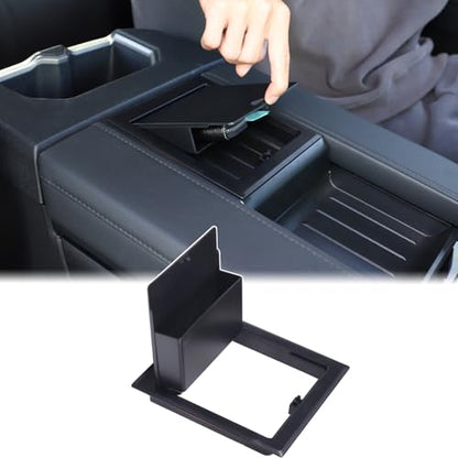 Car Armrest Hidden Storage Box for 2022 (Matte Black)