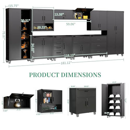 Garage Storage Cabinet System (Black)