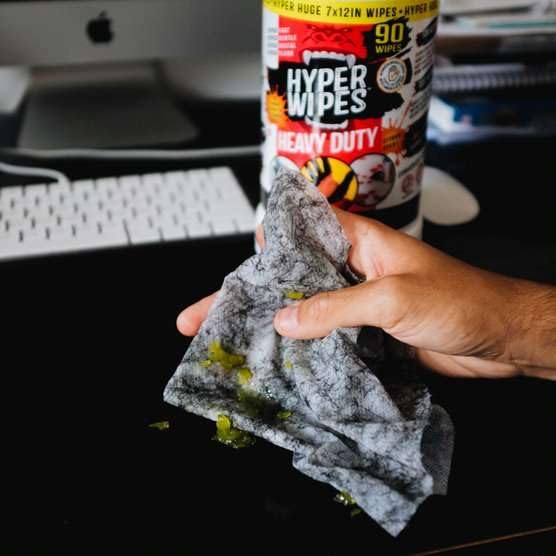 Hyper Wipes 1 Pack Heavy Duty Hand & Tool Cleaning Wipes (90 Count (Pack of 1))