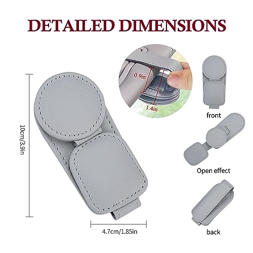 Sunglasses Holder for Car Visor (gray / 1 Pack)