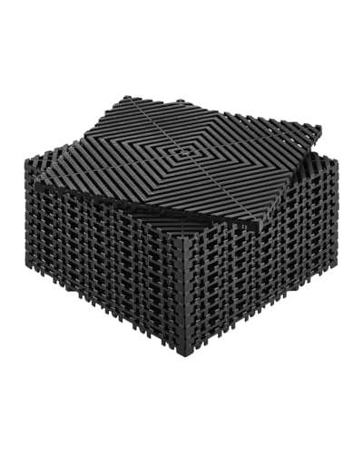 Interlocking Drainage Mat (Black / 12 x 12 inch)