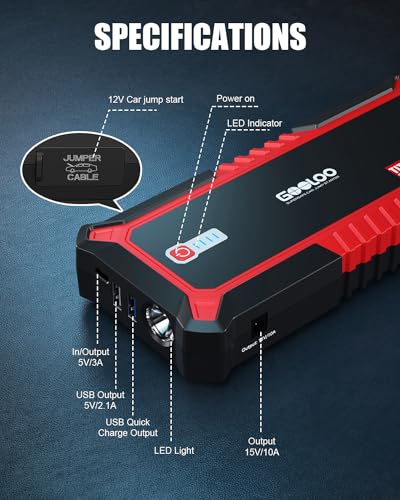 GP3000 Jump Starter (Red)