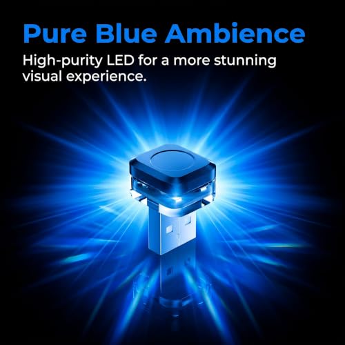 1 PC USB Car LED Ambient Lights (Blue / 1 PC)