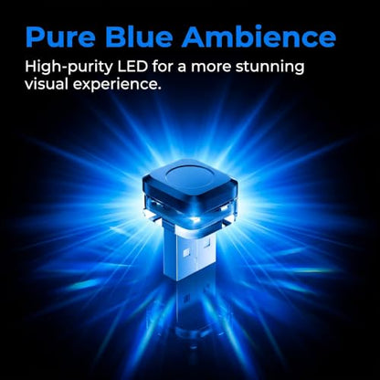 1 PC USB Car LED Ambient Lights (Blue / 1 PC)