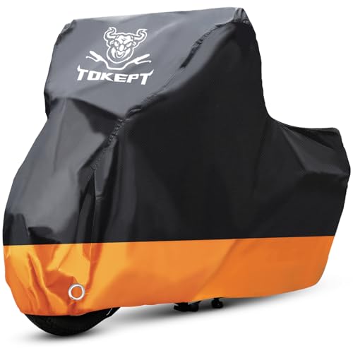 Motorcycle Cover Waterproof Outdoor Storage Fits Up to 86" (M-86")
