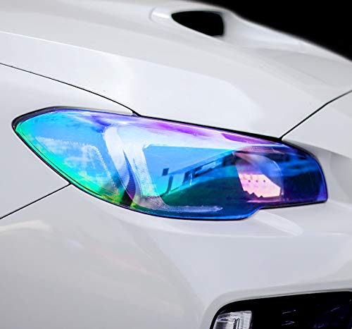 Extra Wide Headlight Taillight Vinyl Tint Wrap 16 Inch x 48 Inch Roll (16" x 48" / Chameleon Blue)