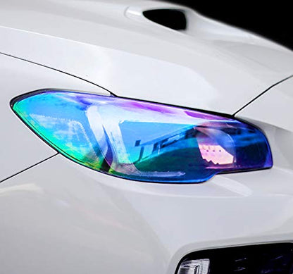 Extra Wide Headlight Taillight Vinyl Tint Wrap 16 Inch x 48 Inch Roll (16" x 48" / Chameleon Blue)