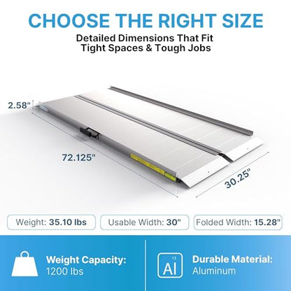 Traverse Aluminum Singlefold Folding Ramp (6 Foot / Singlefold)