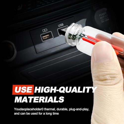 3PCS USB Car Interior Ambient Lights (Red)