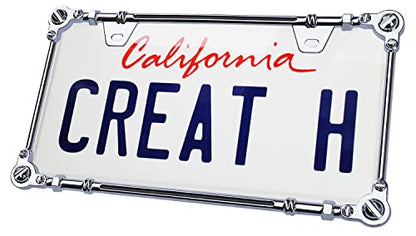 3D Chrome License Plate Frames (Screw Pattern)