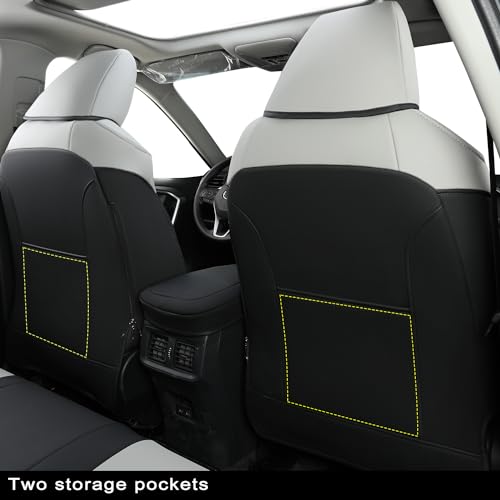 Rav4 Seat Covers (2019-2025 RAV4(Not for Adventure, TRD-OFF, Hybrid) / Black&Gray)
