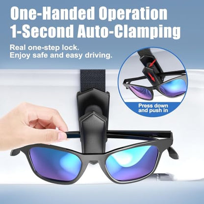 Sunglass Holder for Car (1 Pack / Black)
