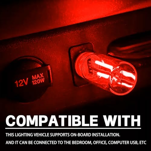 2PCS Car USB Lights (Red)
