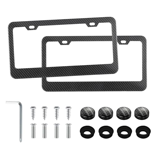 Carbon Fiber License Plate Frames (2-H CF TN-BW)