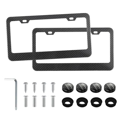 Carbon Fiber License Plate Frames (2-H CF TN-BW)