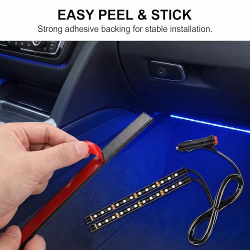 24‑LED USB Car Interior Ambient Light Strips (1 PC / Blue)