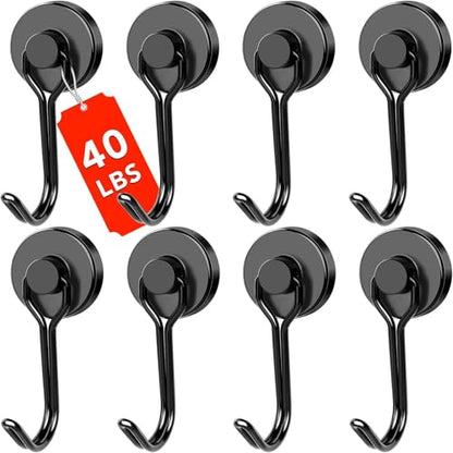 Magnetic Hooks (Black / 0.79in)
