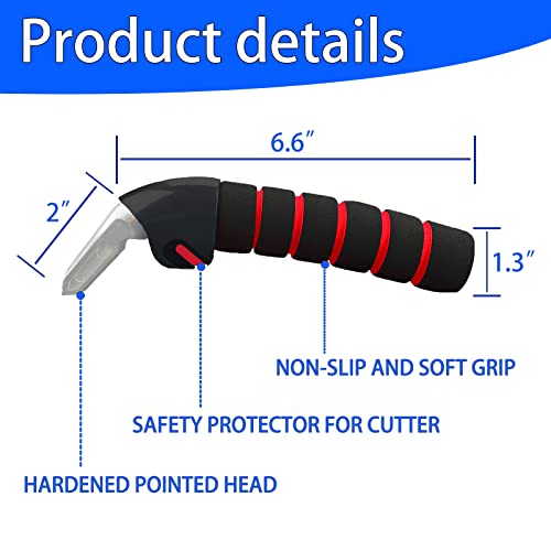 2Pack Car Door Handle for Elderly Car Handle Assist Support Multifunction Handle for Elderly and Handicapped (Red)