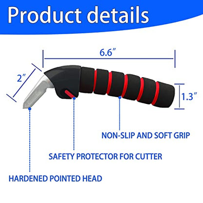 2Pack Car Door Handle for Elderly Car Handle Assist Support Multifunction Handle for Elderly and Handicapped (Red)